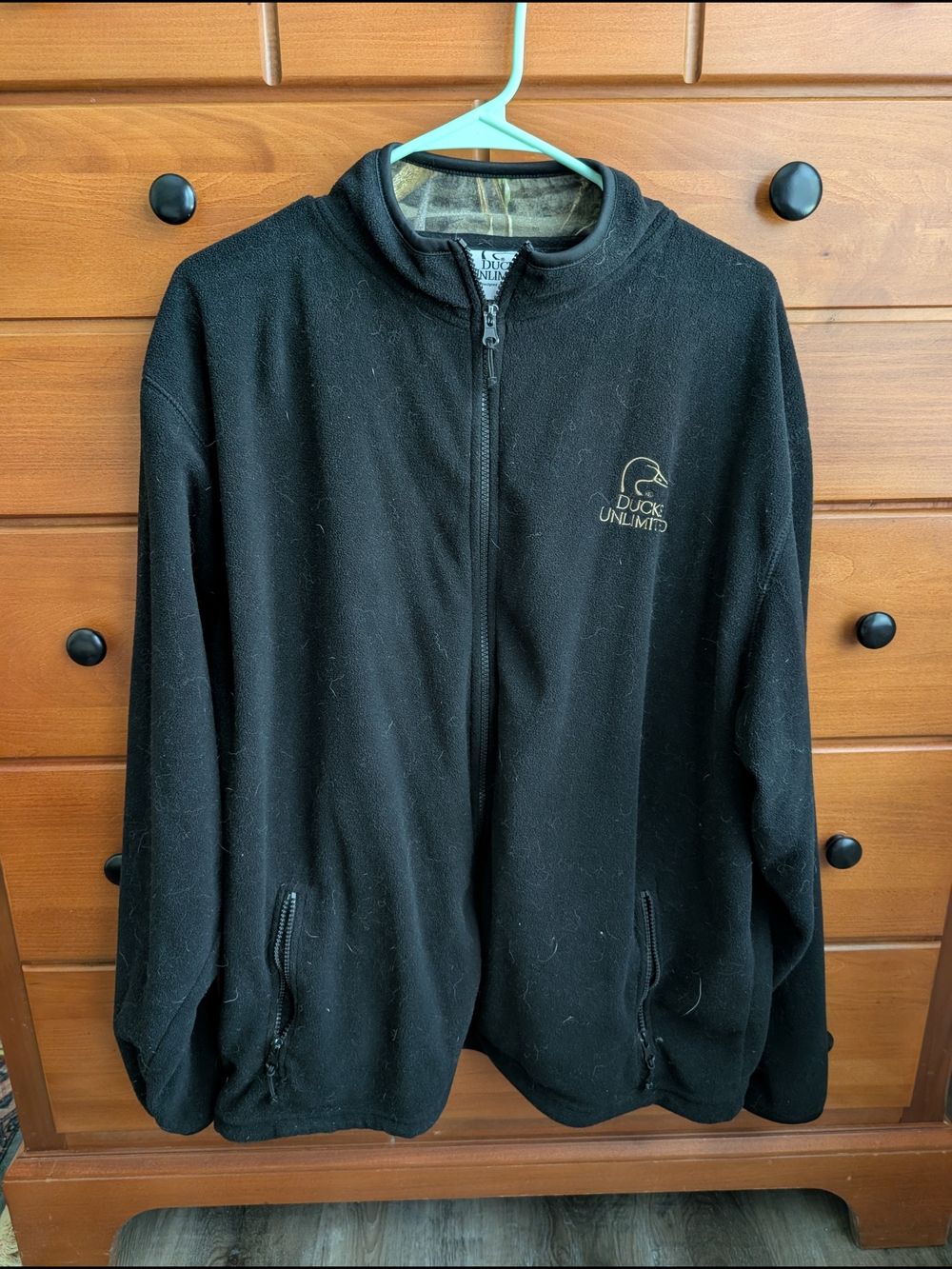 Duck Unlimited Men's Black Full-Zip Fleece Jacket